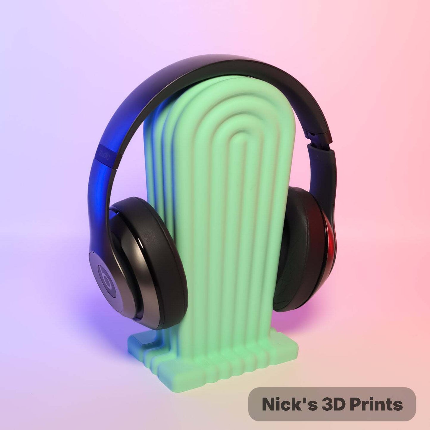 Rainbow Headphone Holder, Cartoonish