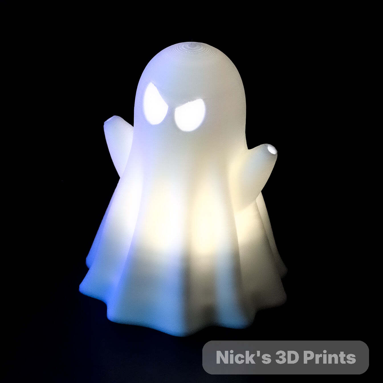 Menacing Ghost Lamp with “Trick or Treat” Sign