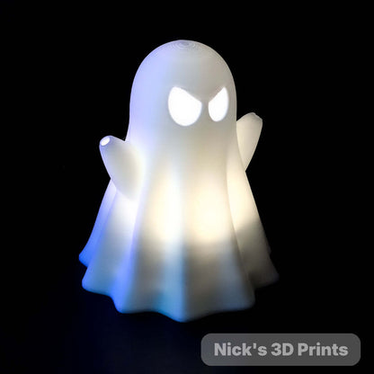 Menacing Ghost Lamp with “Trick or Treat” Sign