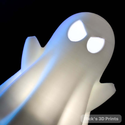 Menacing Ghost Lamp with “Trick or Treat” Sign