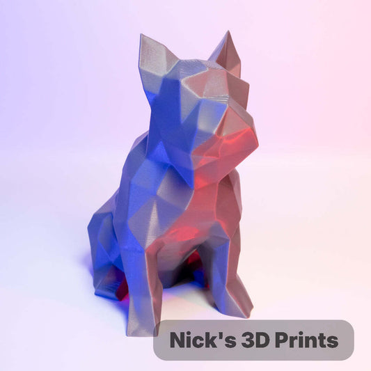 Low Poly French Bulldog Statue