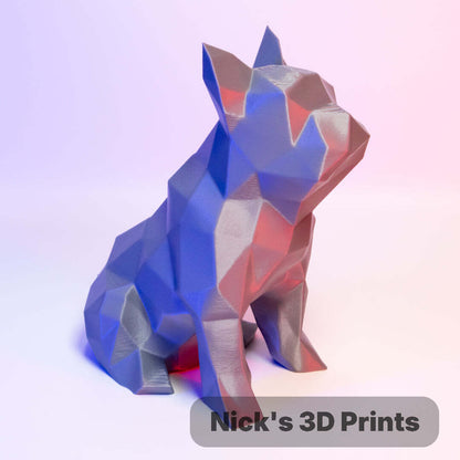 Low Poly French Bulldog Statue