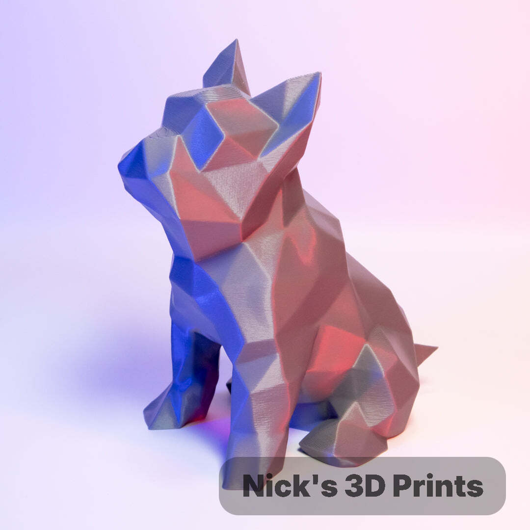 Low Poly French Bulldog Statue