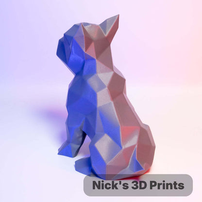 Low Poly French Bulldog Statue