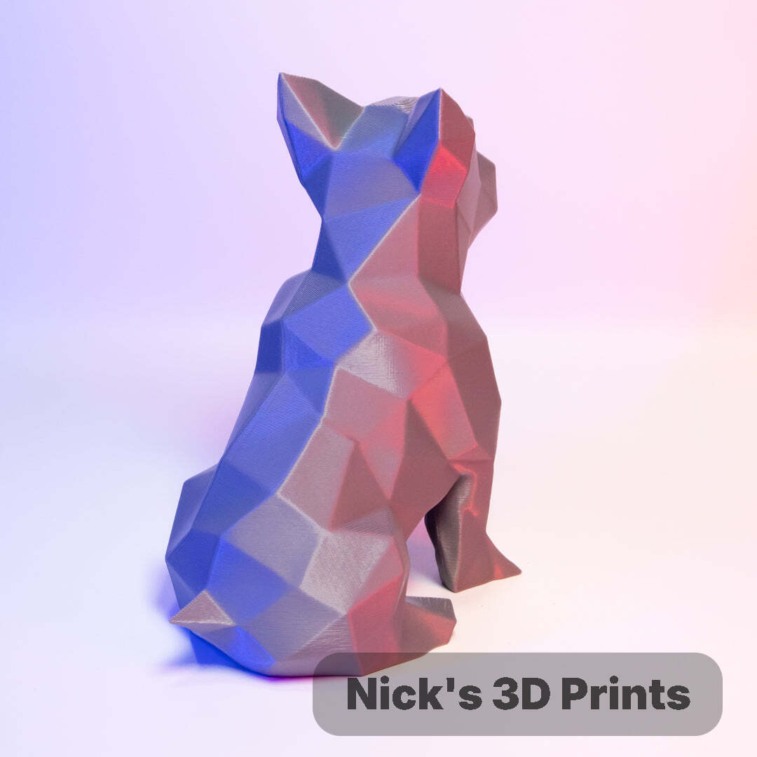 Low Poly French Bulldog Statue